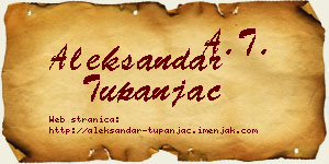 Aleksandar Tupanjac vizit kartica